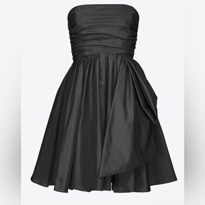 PINKO strapless minidress in black taffeta new with tags. Size 52(IT)/ ~18 (US)